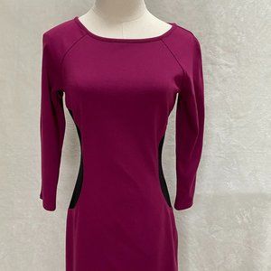 Laundry Wine & Black Color Block Dress Sz2